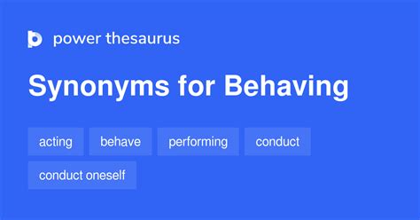 behaving 意味|synonym for behaving.